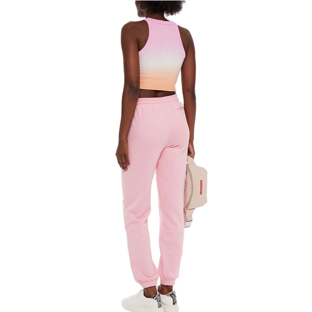 WSLY The Weekend Cropped Degrade Organic Cotton Jersey Tank Pink Size XL - Picture 3 of 3